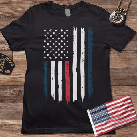 BLUE AND RED SUPPORT T-SHIRT