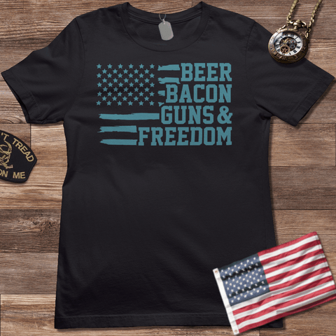 BEER BACON GUNS & FREEDOM T-SHIRT