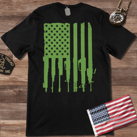 FLAGGED GUN T-SHIRT