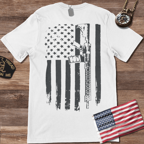 DISTRESSED FLAG T-SHIRT